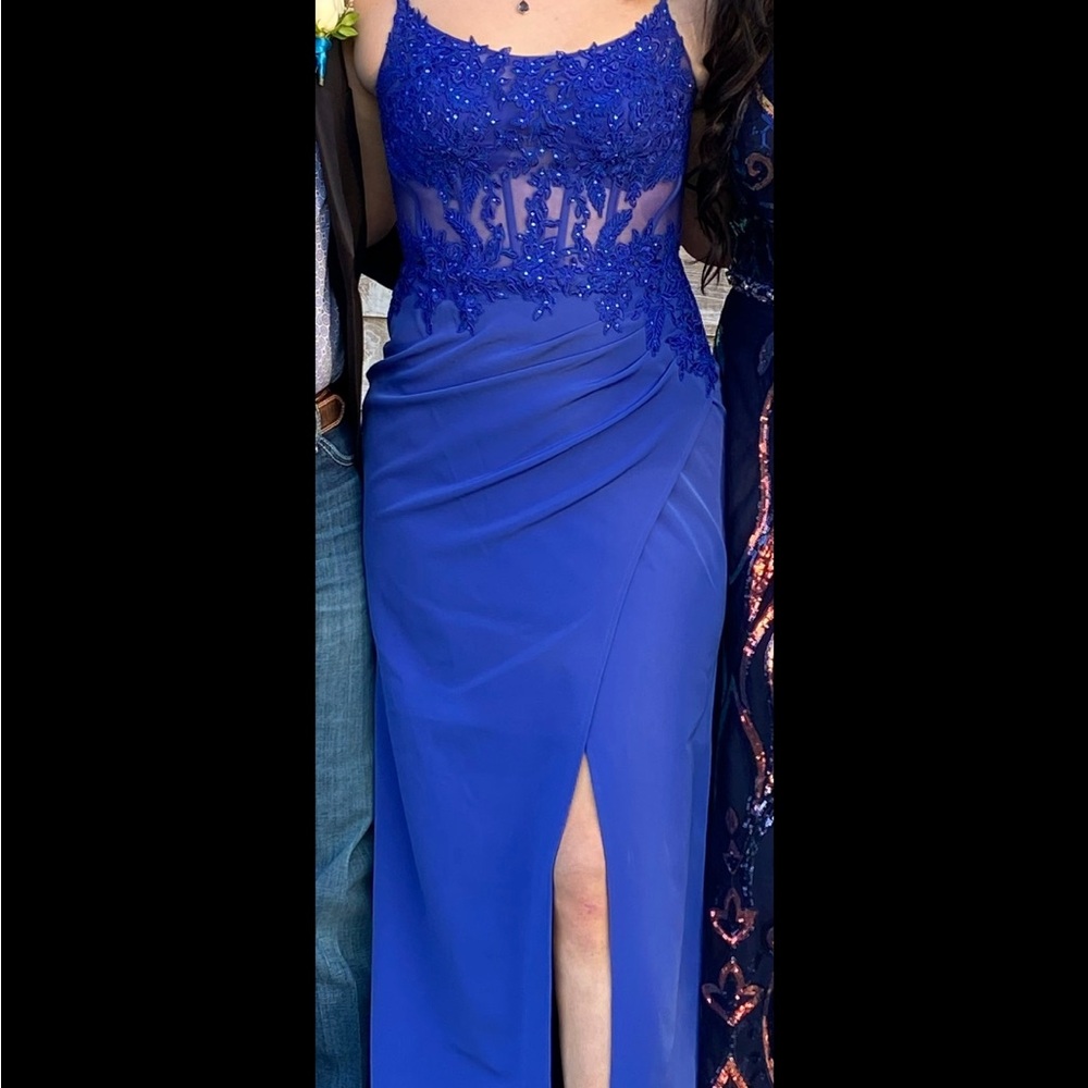 Beautiful royal blue David’s Bridal prom dress. Size 10